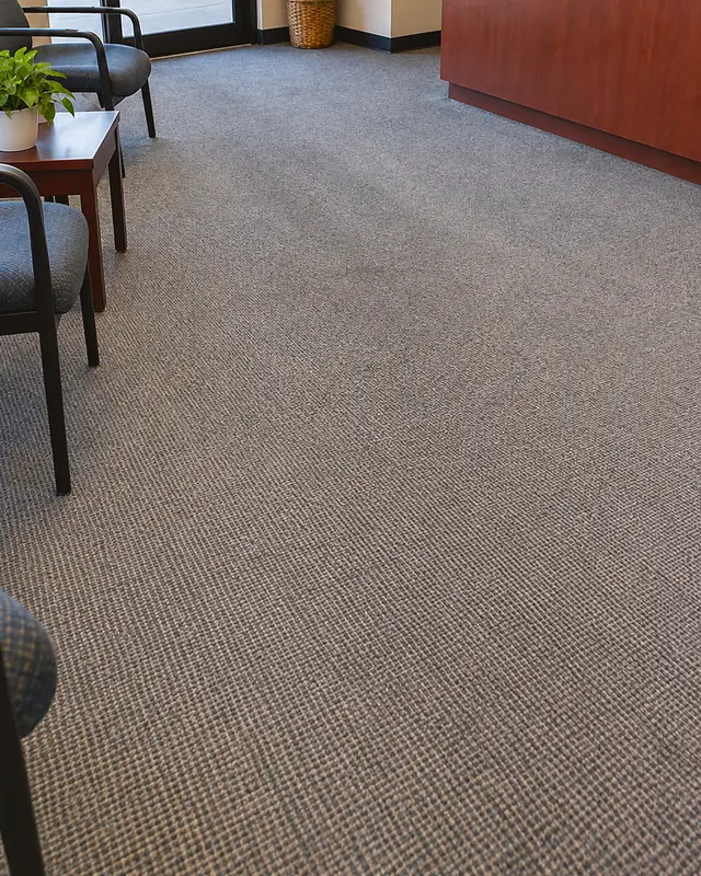 Example, after: traffic lanes in a lobby carpet