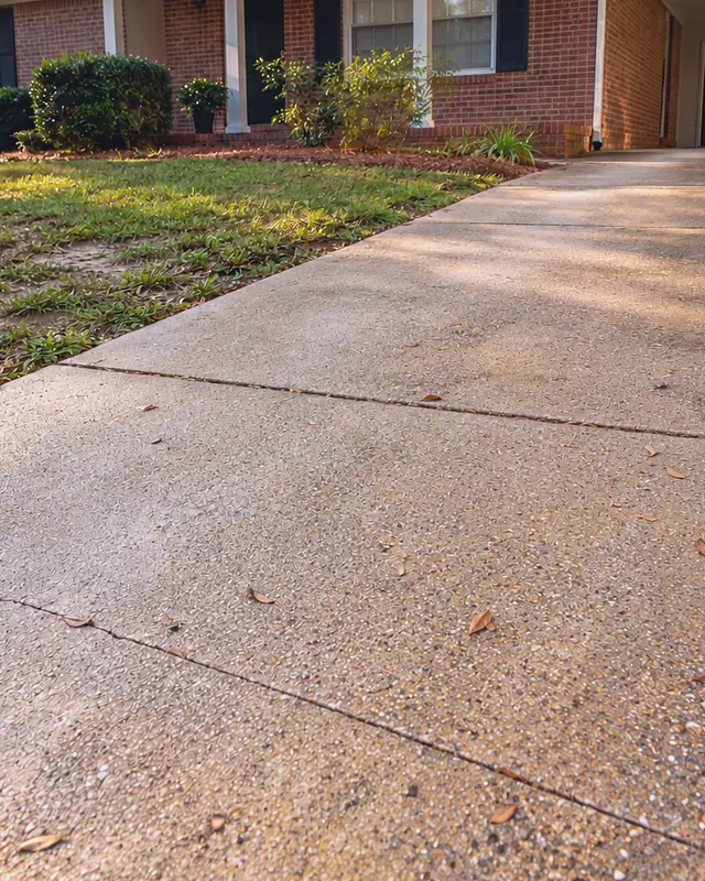Example, after: algae and mildew on a driveway
