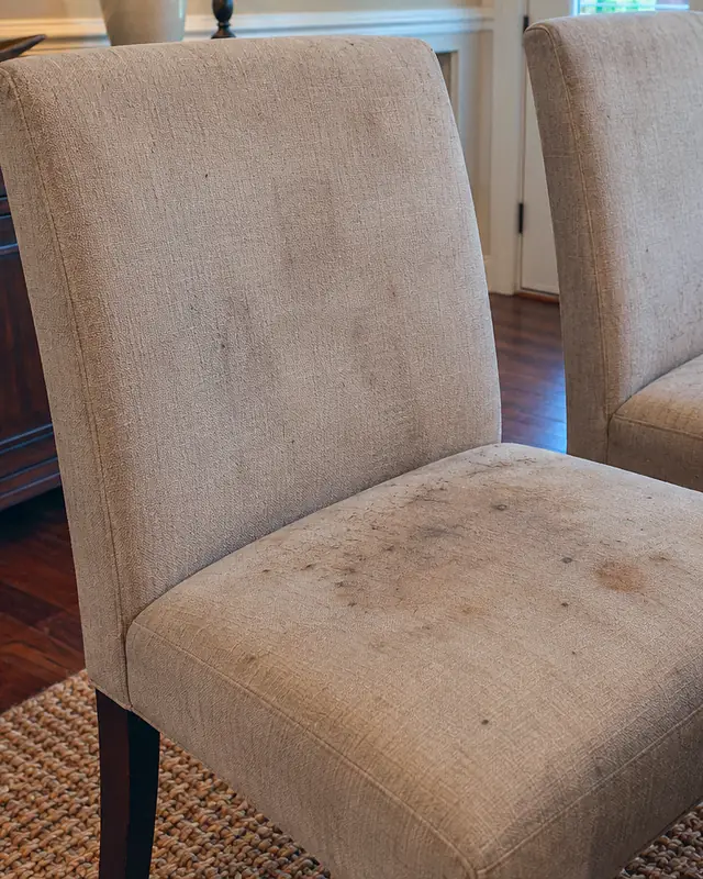 Example, before: dining chair seats